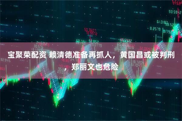 宝聚荣配资 赖清德准备再抓人，黄国昌或被判刑，郑丽文也危险